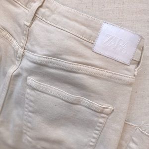 Zara Slit Hem Denim Jeans